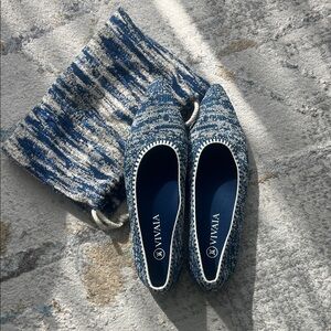 VIVAIA Blue Patterned Women's Flats